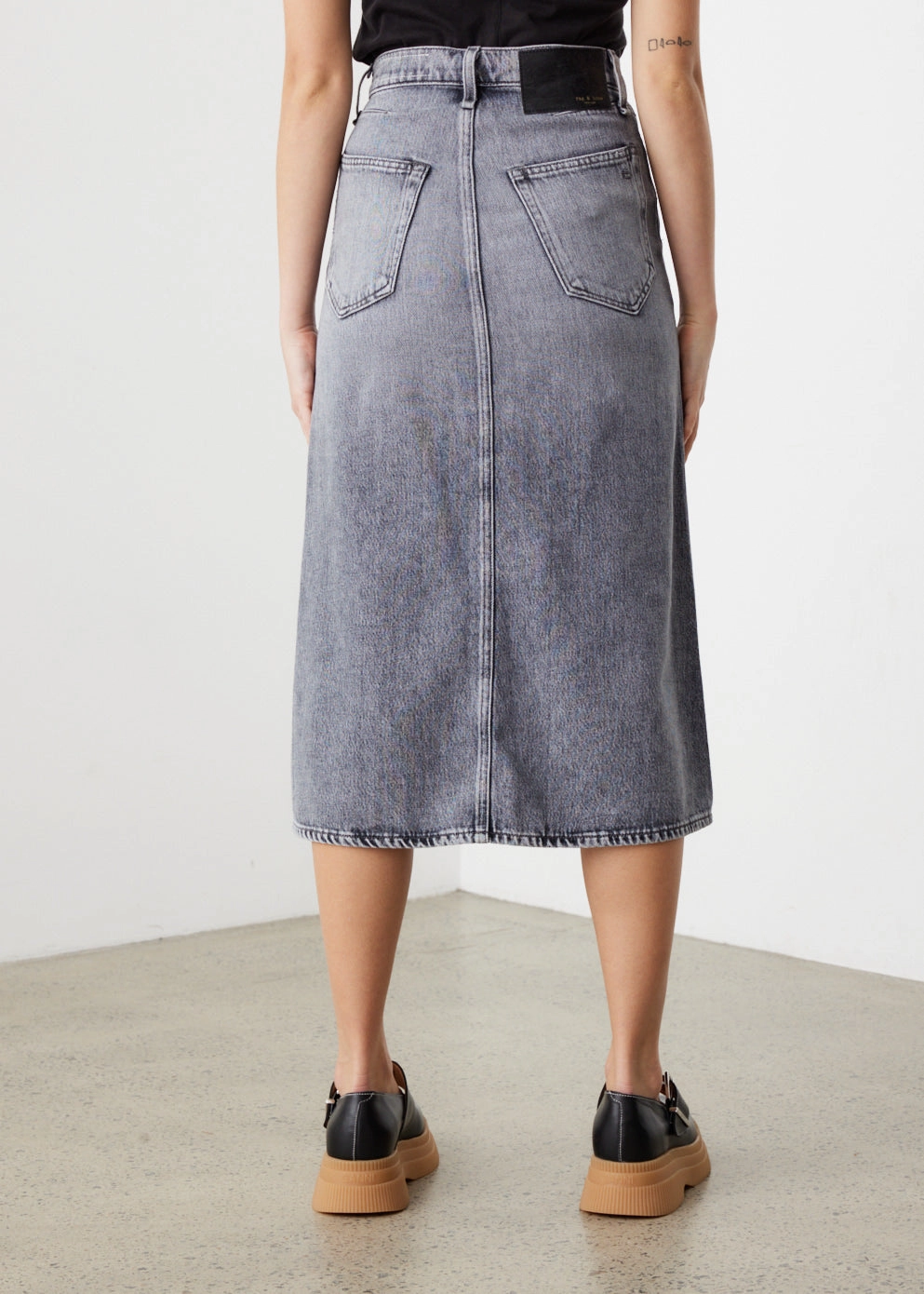 *NO STOCK* Broken In Denim High-Rise Skirt