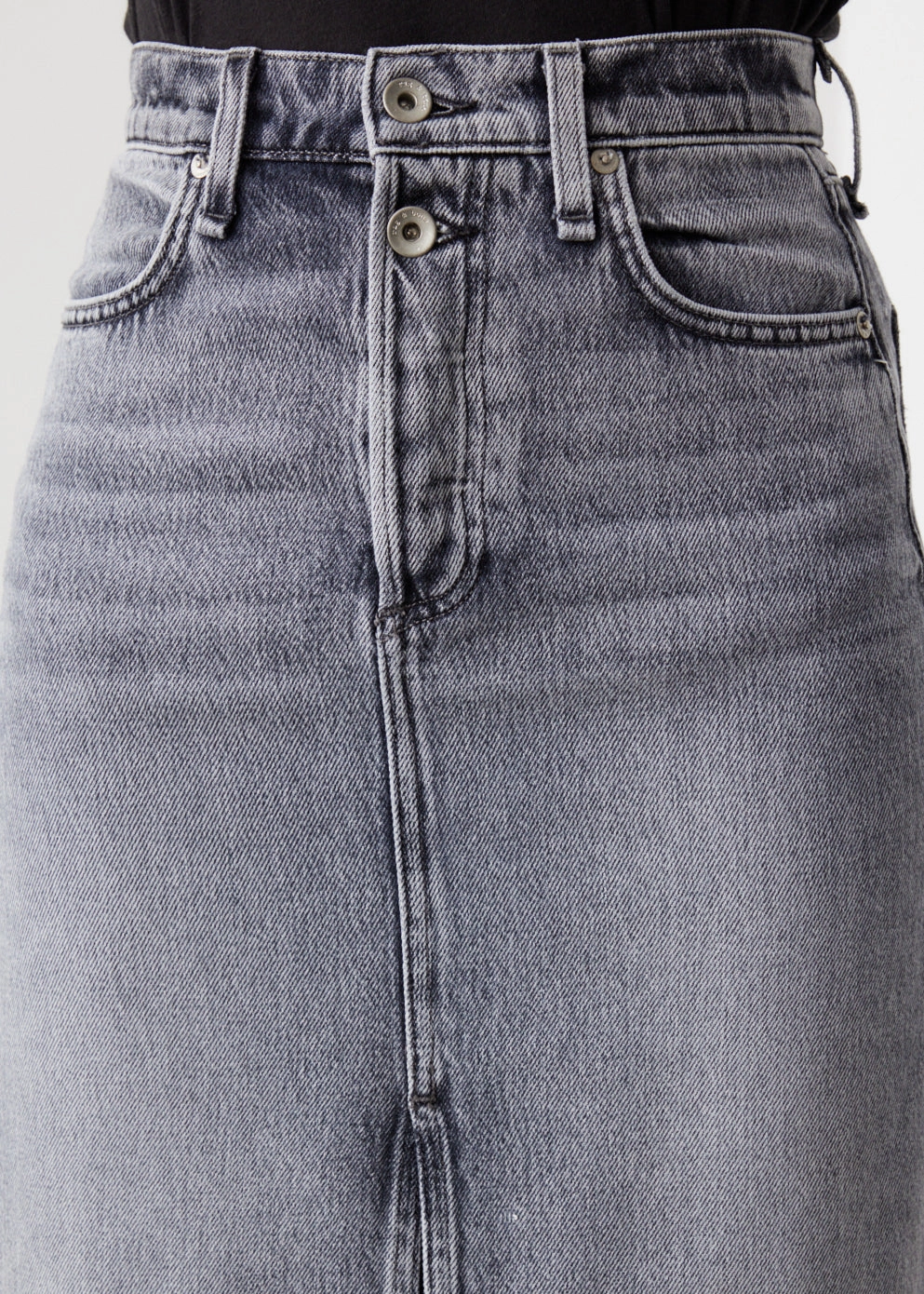*NO STOCK* Broken In Denim High-Rise Skirt