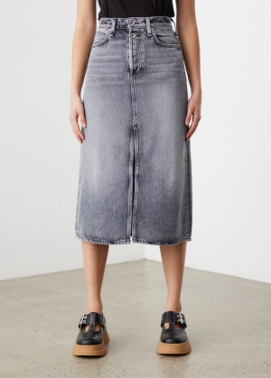 *NO STOCK* Broken In Denim High-Rise Skirt