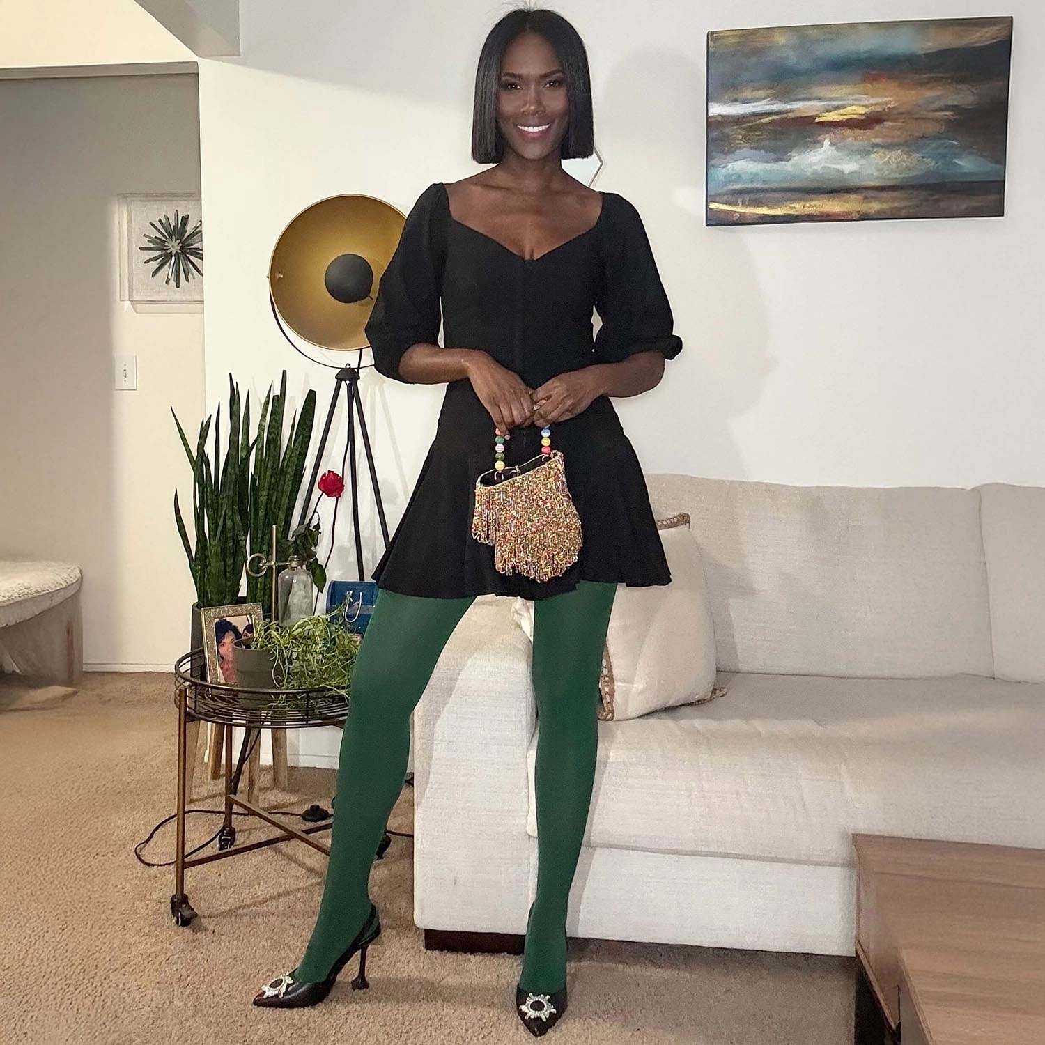 Opaque 80 Den Tights - Foliage