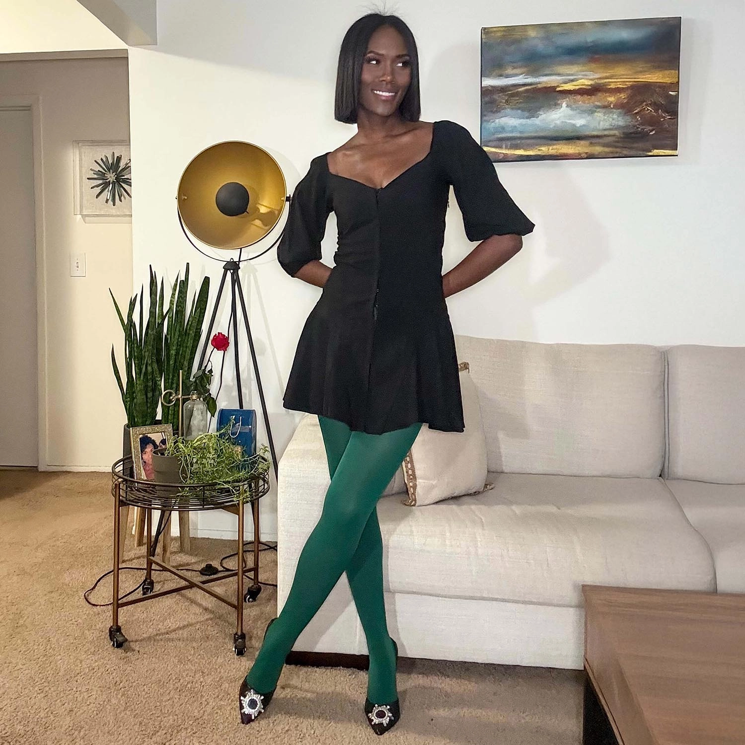 Opaque 80 Den Tights - Foliage