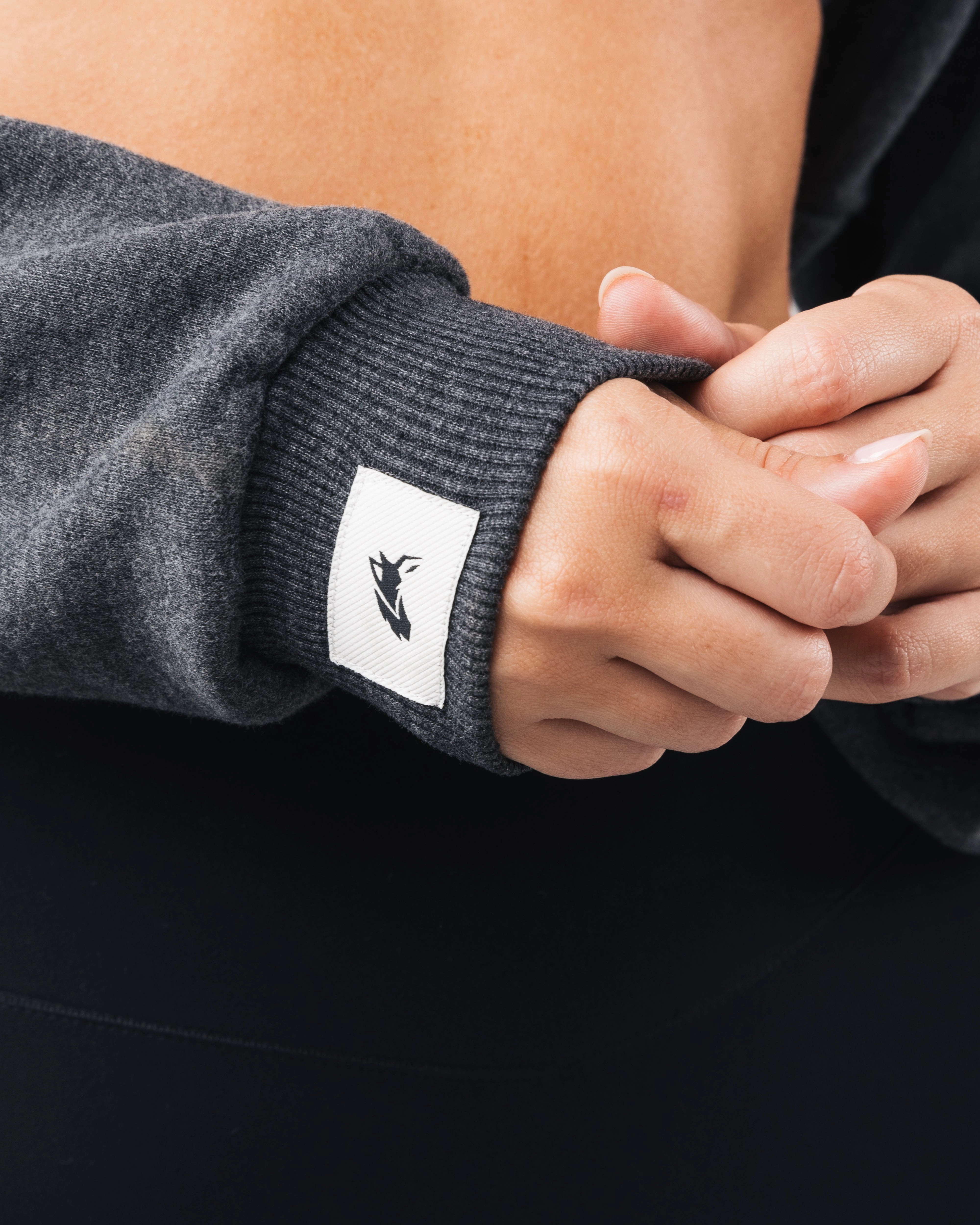 Overlay Shrug - Heather Black