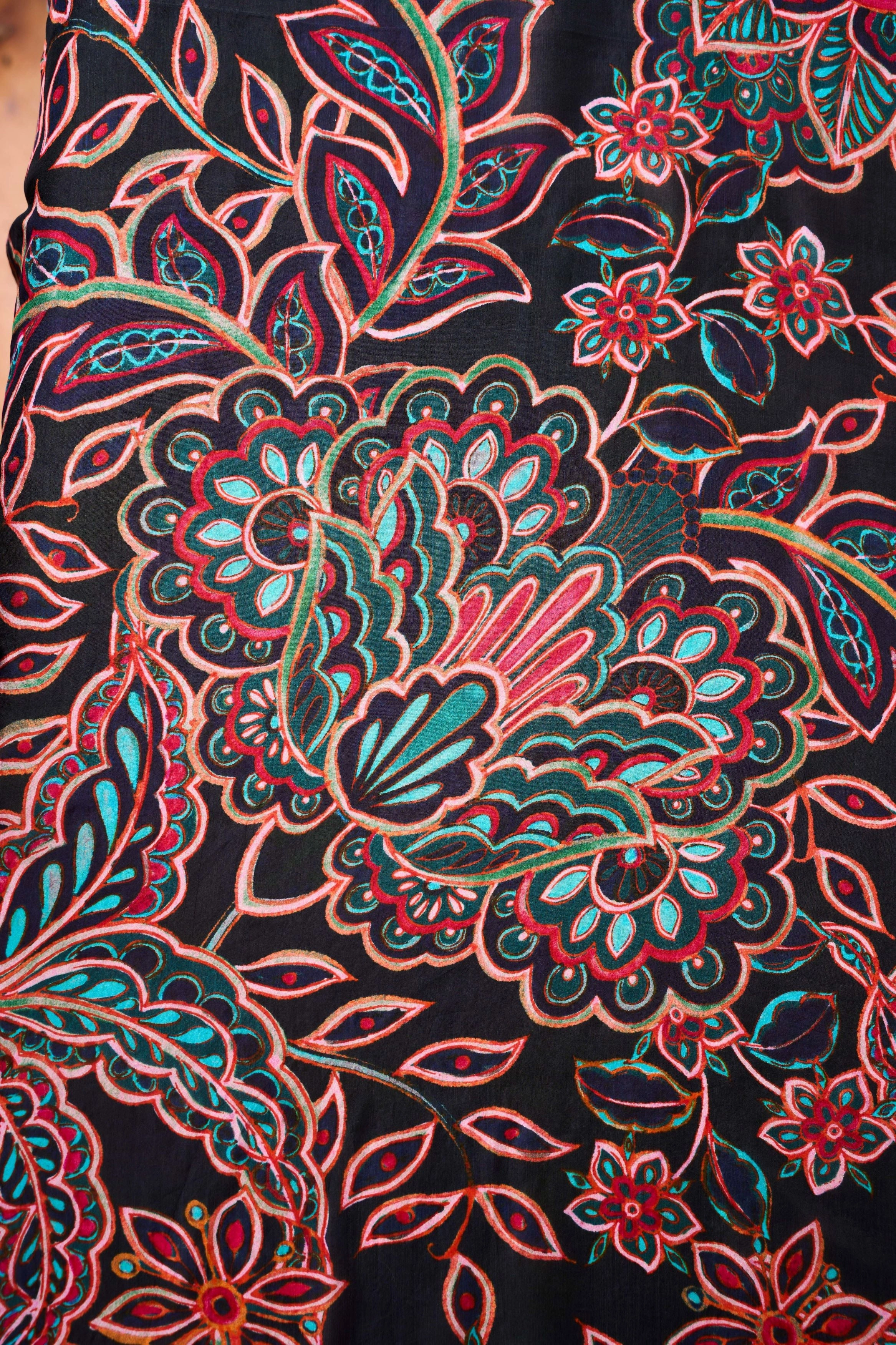 Paisley Floral Silk Scarf