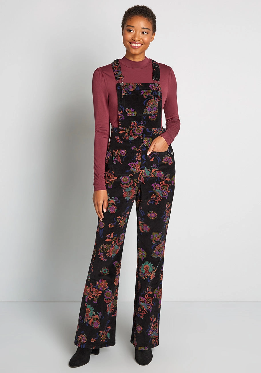 Paisley Makes Perfect Cord Overalls