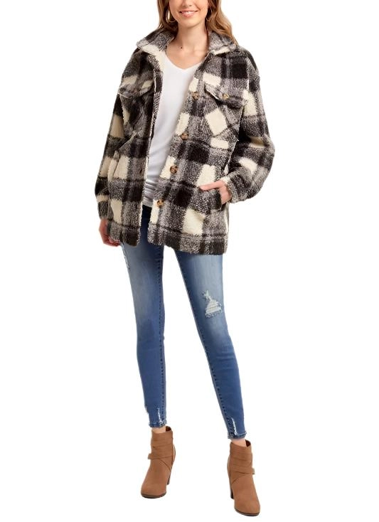 Plaid Teddy Sherpa