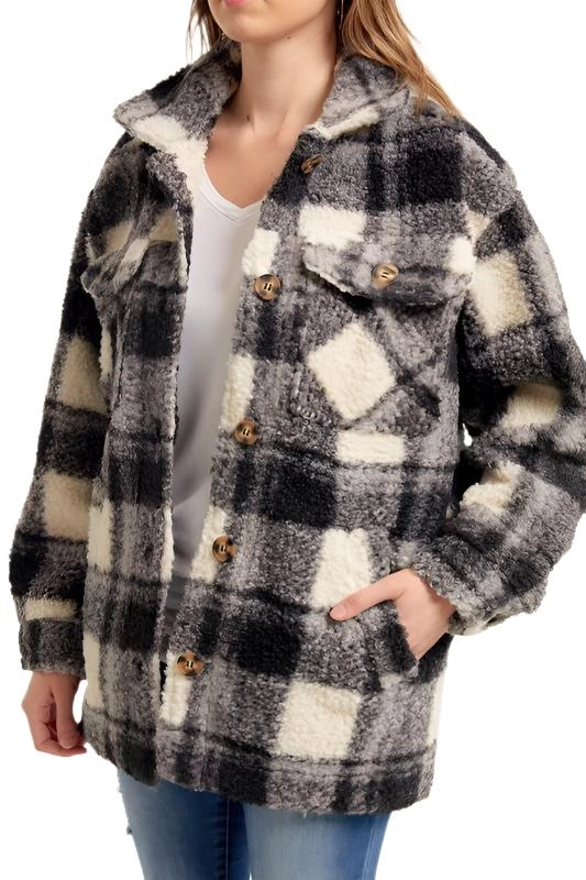 Plaid Teddy Sherpa