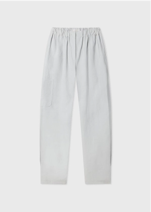 Pull Up Aviator Pant in Cotton -  Whisper Blue