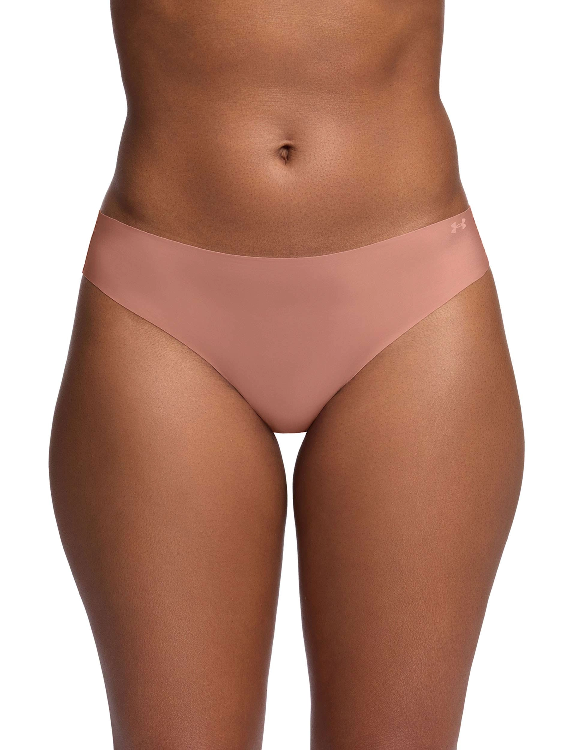 Pure Stretch 3-Pack No Show Bikini - Canyon Pink/Grey Matter/Grey Dawn