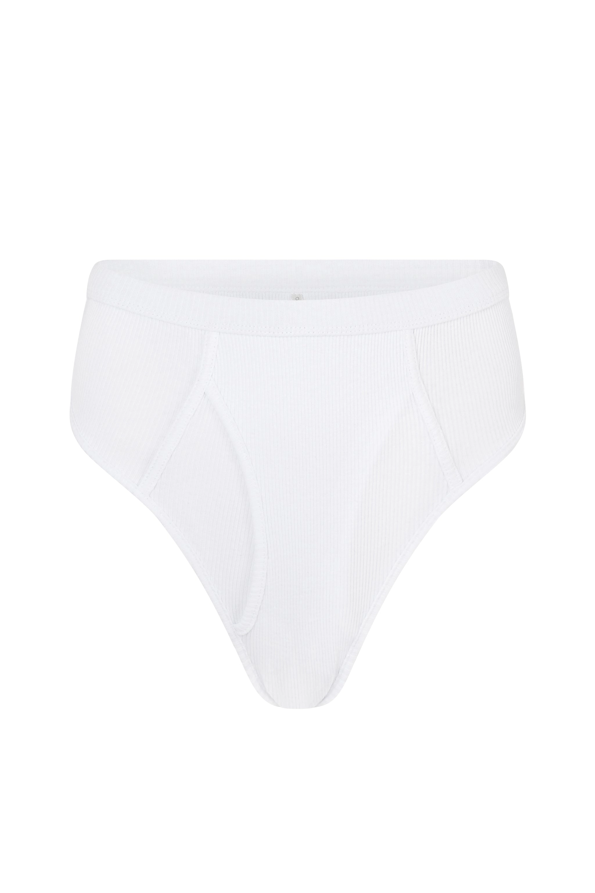 Rib Boyfriend Briefs White