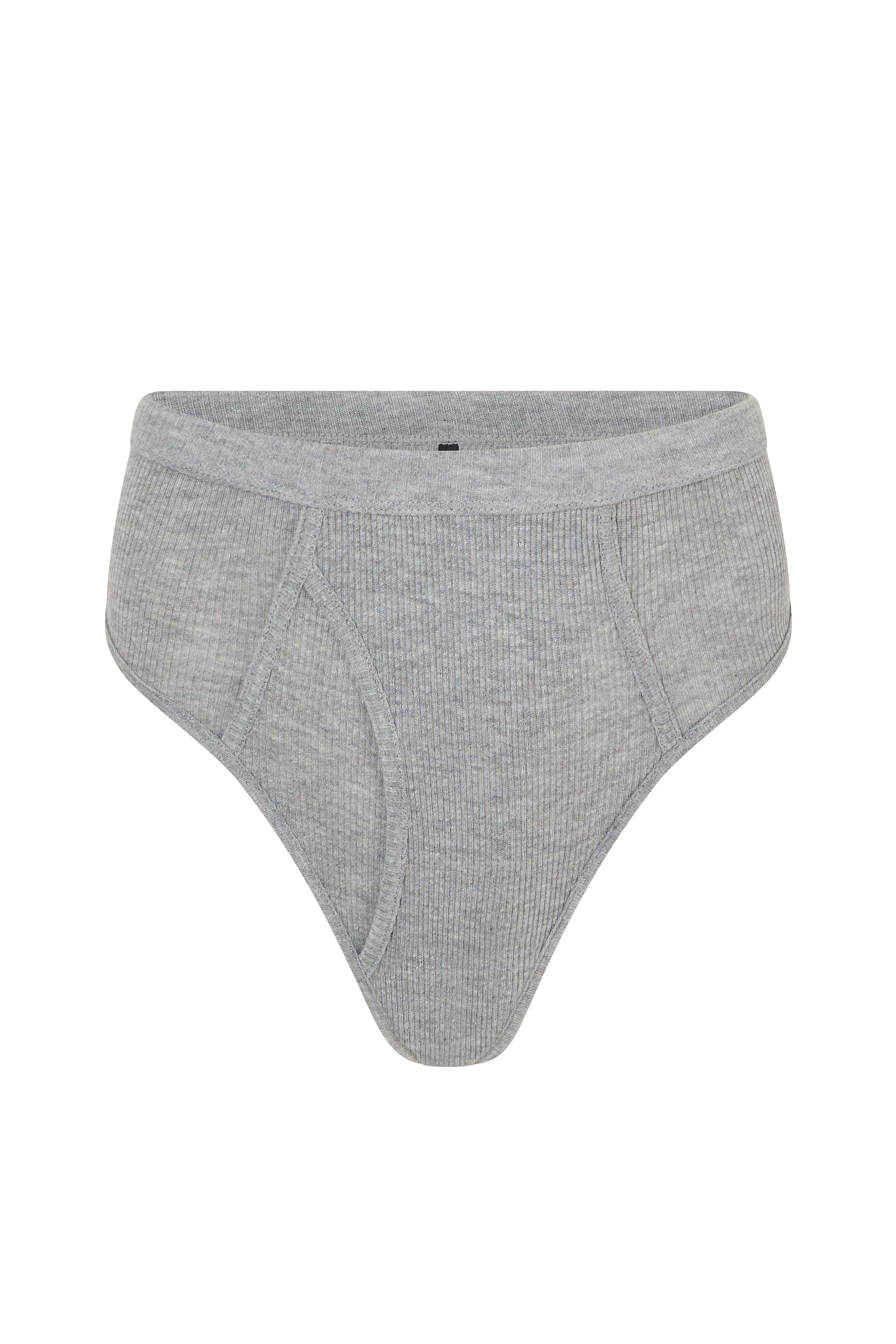 Rib Boyfriend Briefs White