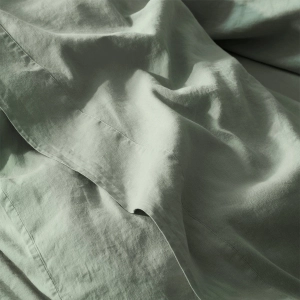 Sage Green 100% Linen Flat Sheet