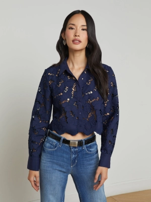 Seychelle Cropped Lace Blouse