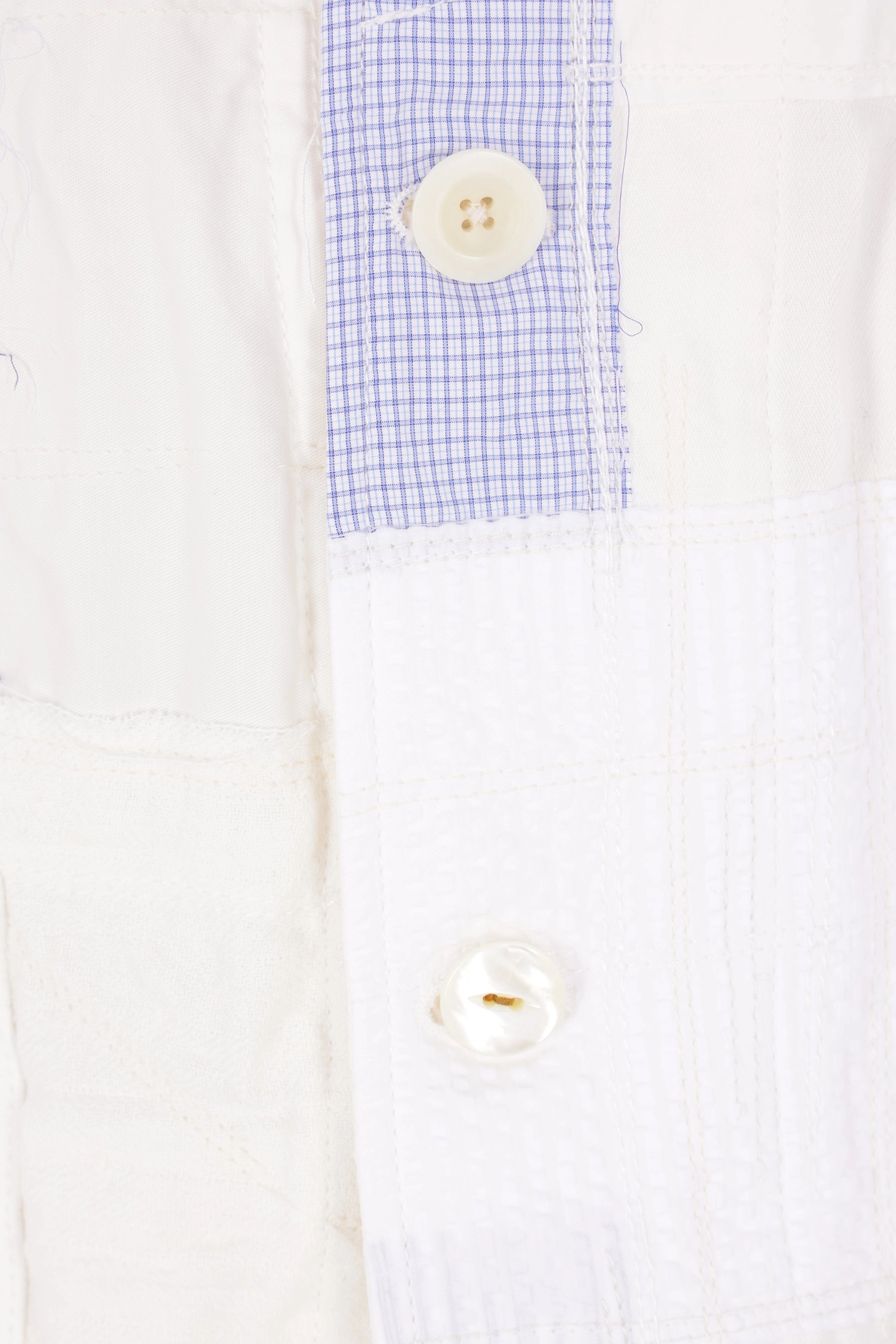 single-breasted jacket in patchwork cotton
