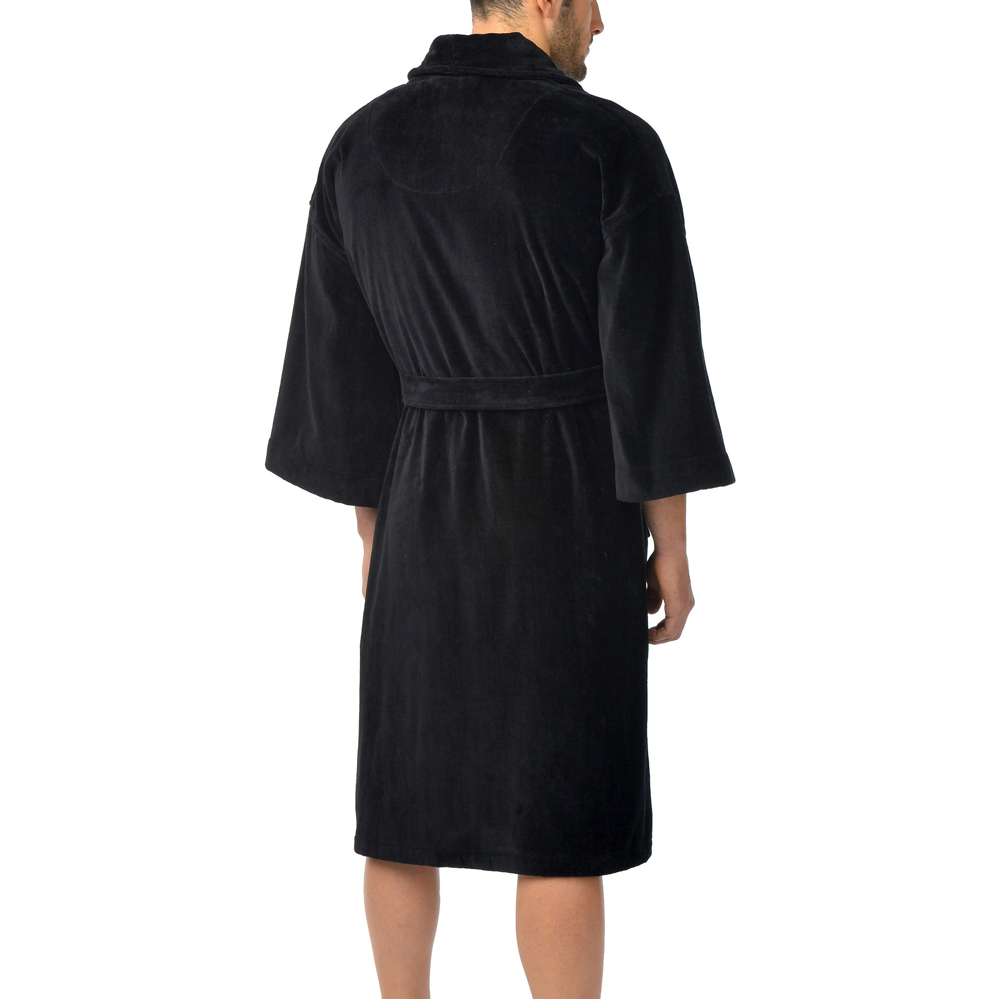 Solid Terry Velour Shawl Robe