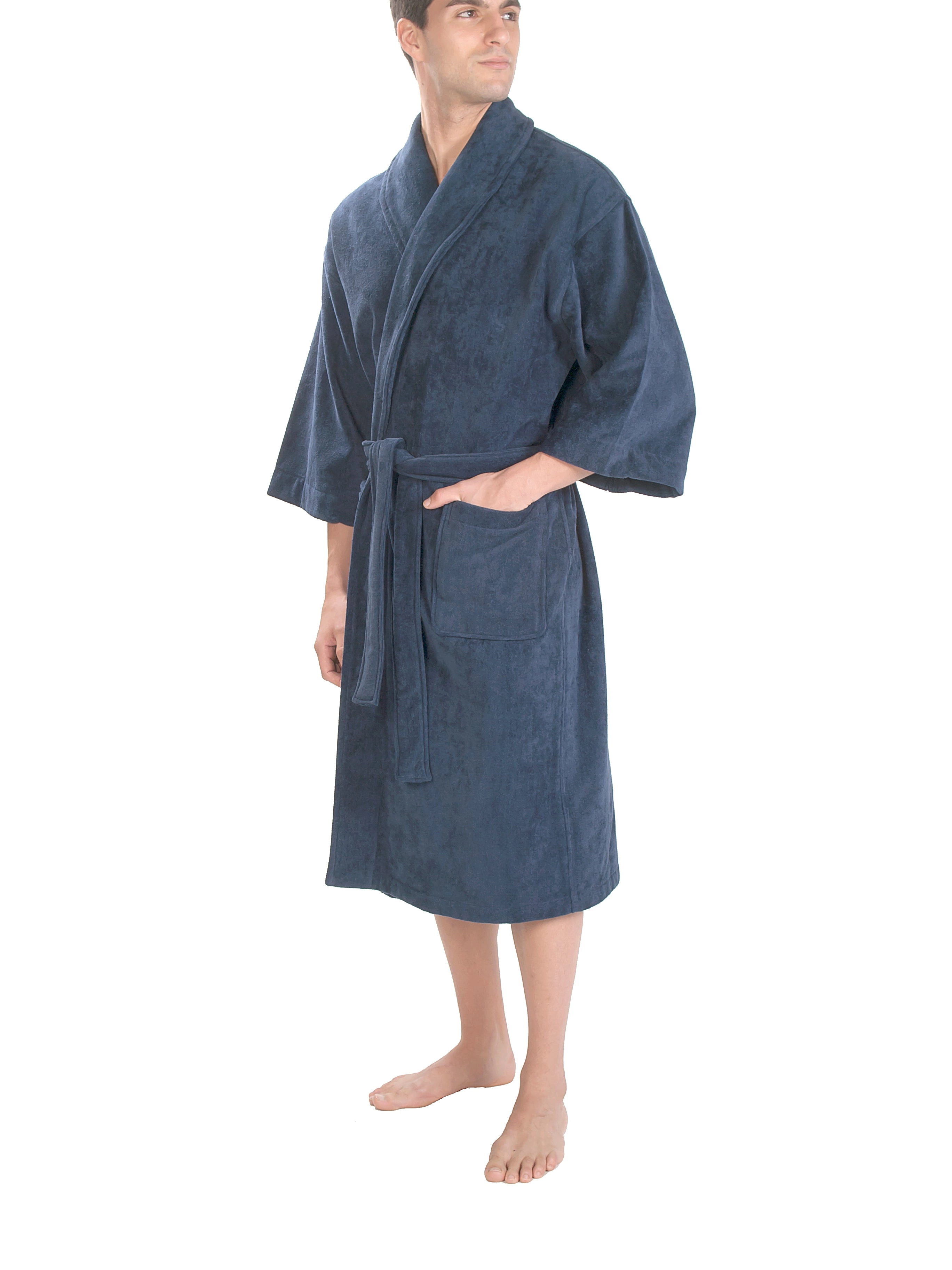 Solid Terry Velour Shawl Robe