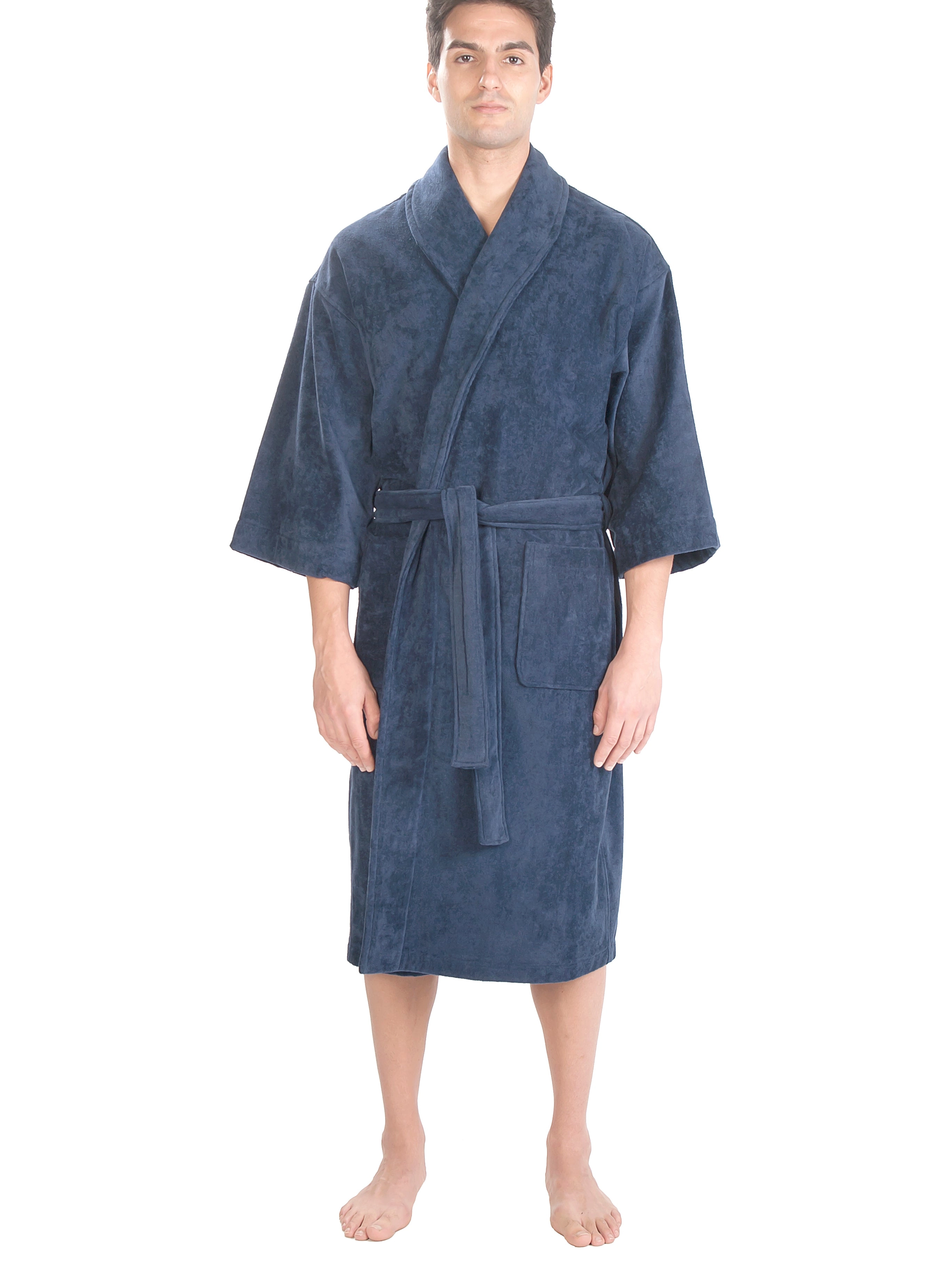 Solid Terry Velour Shawl Robe