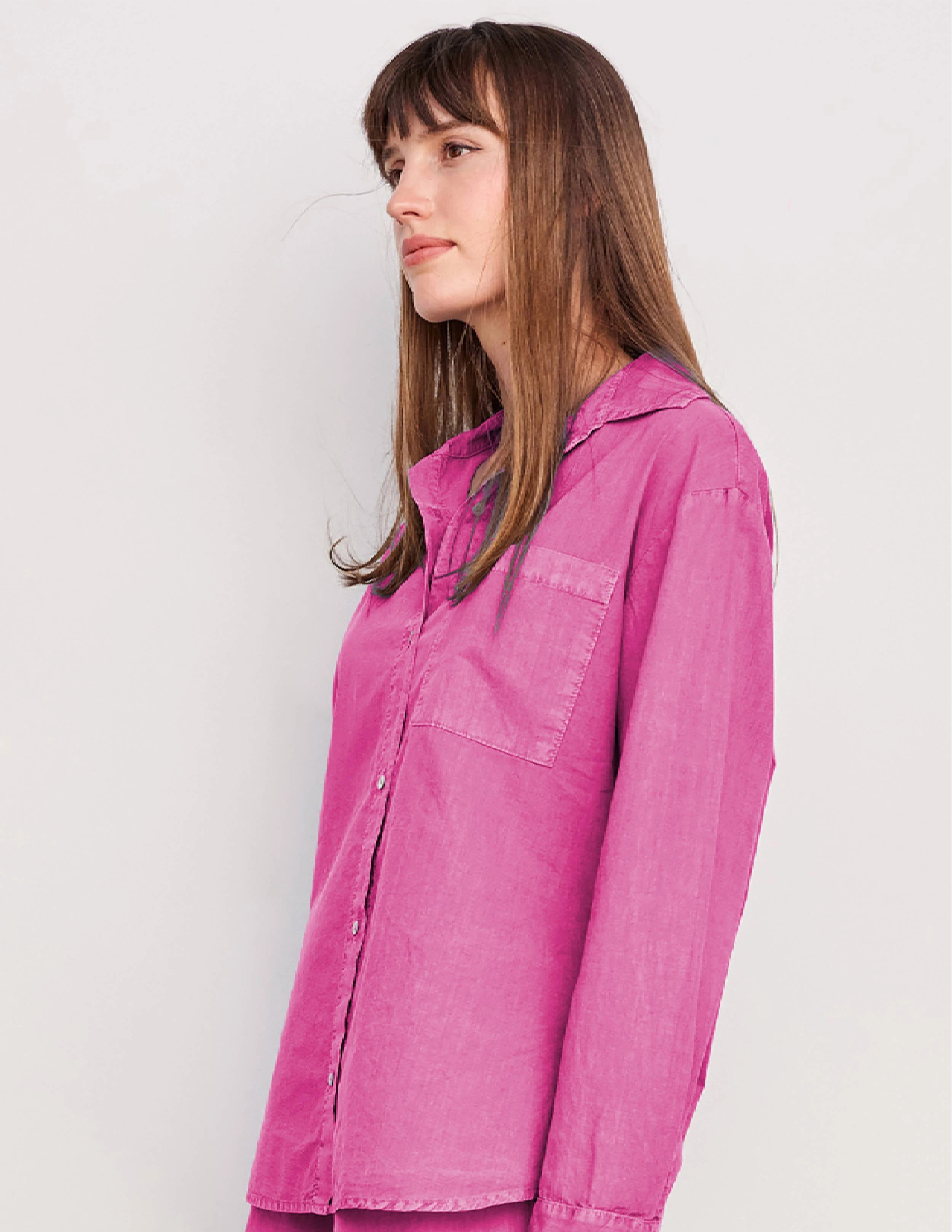 Sundry Voile Button Down & Boxer Shorts Set in Pigment Magenta