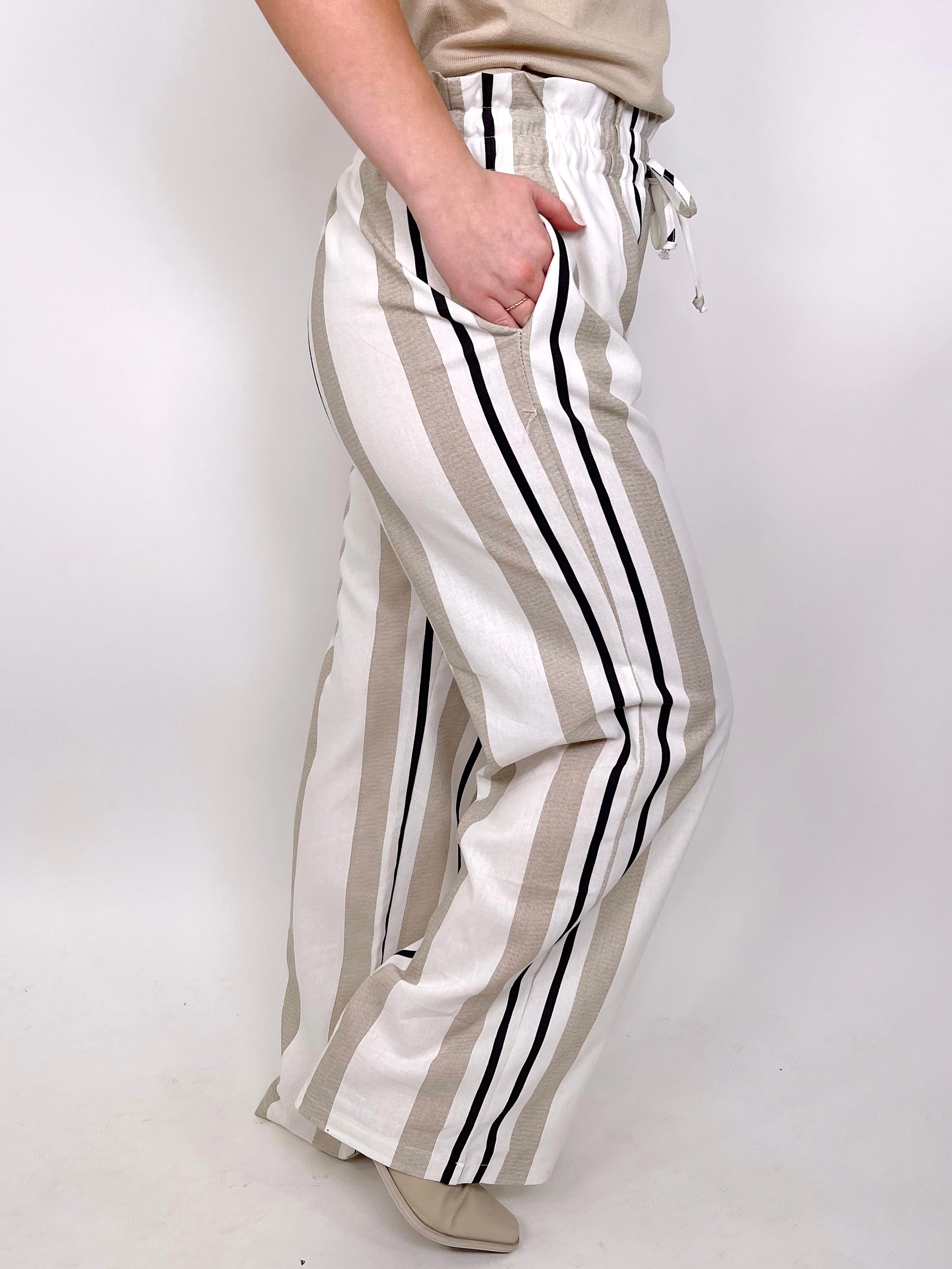 The Gretta Striped Wide Leg Pant