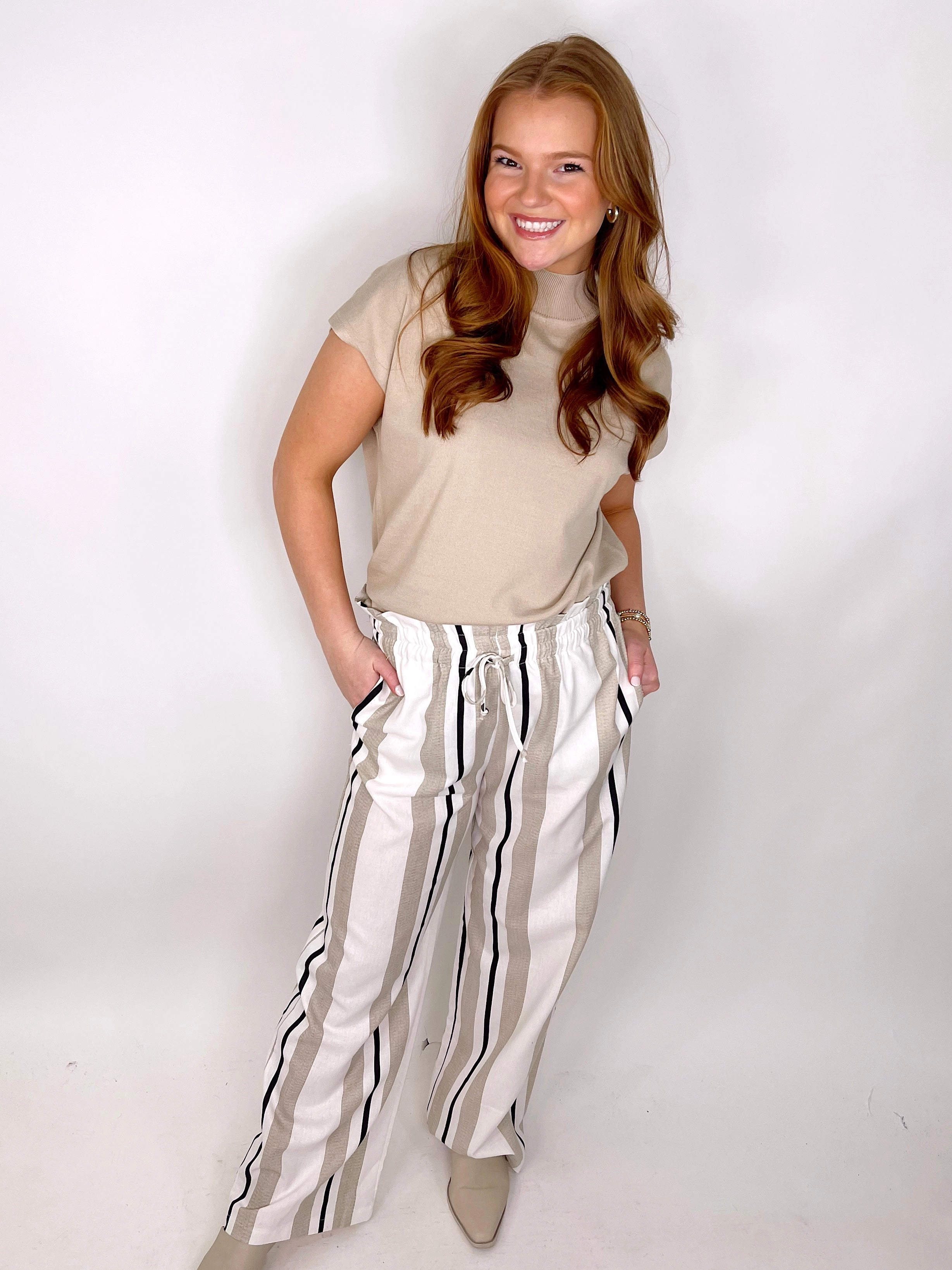 The Gretta Striped Wide Leg Pant