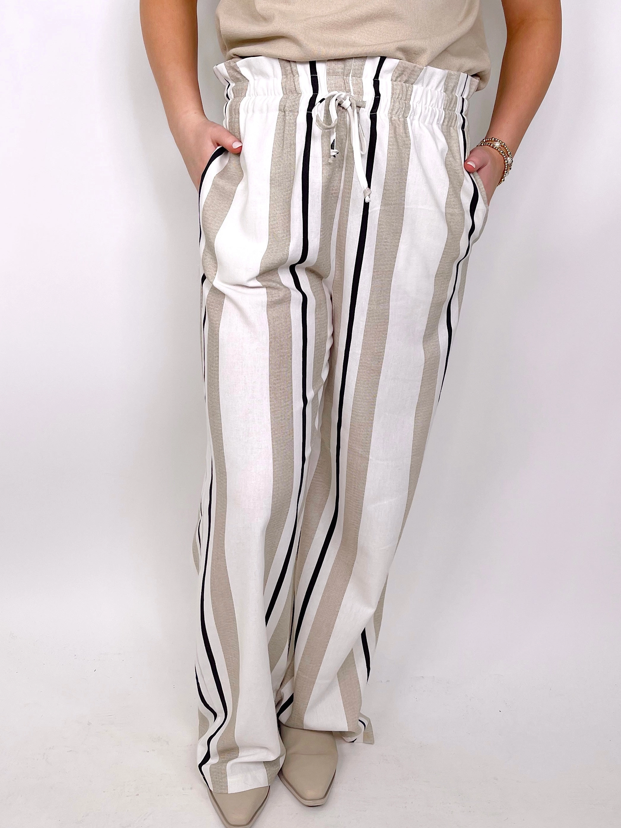 The Gretta Striped Wide Leg Pant