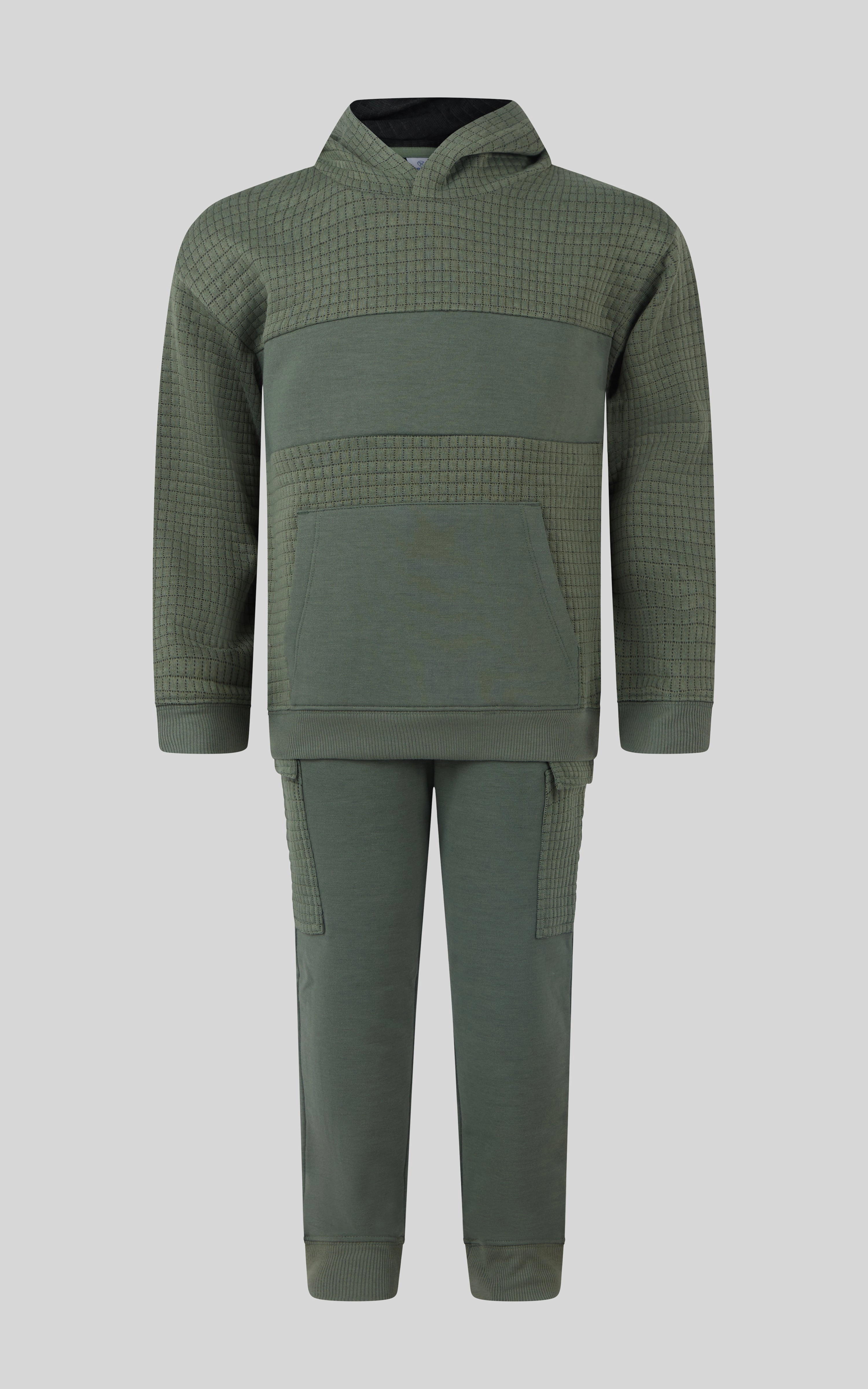 Toddler Boys 2 PC Quilted Hoodie and Jogger Set