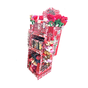 Valentine's Day Rose Plush and Gift Assortment Floor Display - 58 Pieces Per Retail Ready Display 88576