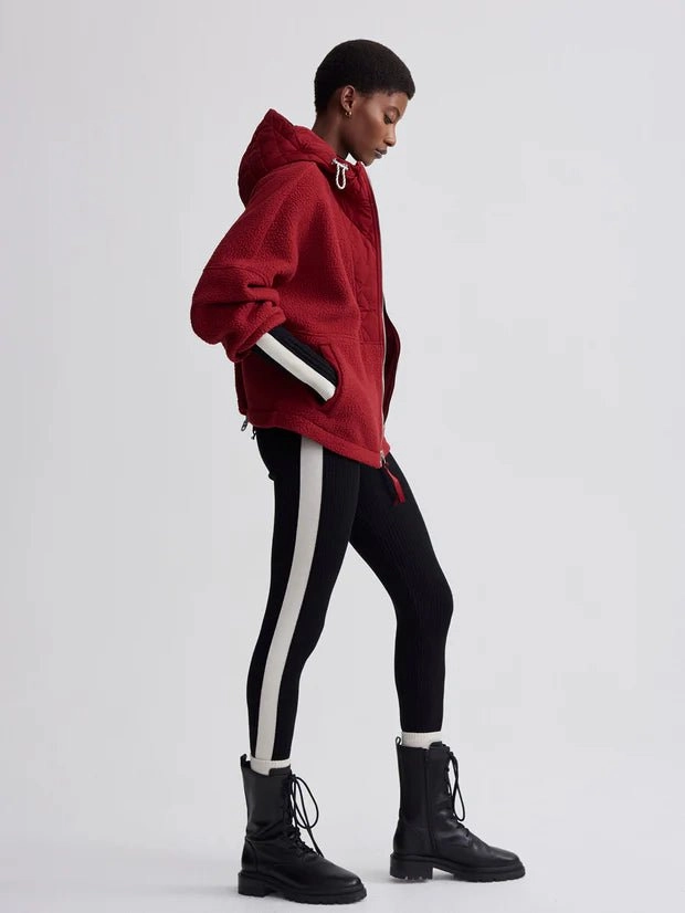 Varley - Richfield Quilt Fleece Combo Jacket in Red Dahlia