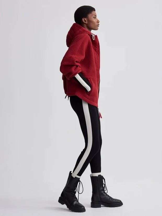 Varley - Richfield Quilt Fleece Combo Jacket in Red Dahlia