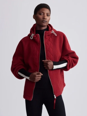 Varley - Richfield Quilt Fleece Combo Jacket in Red Dahlia