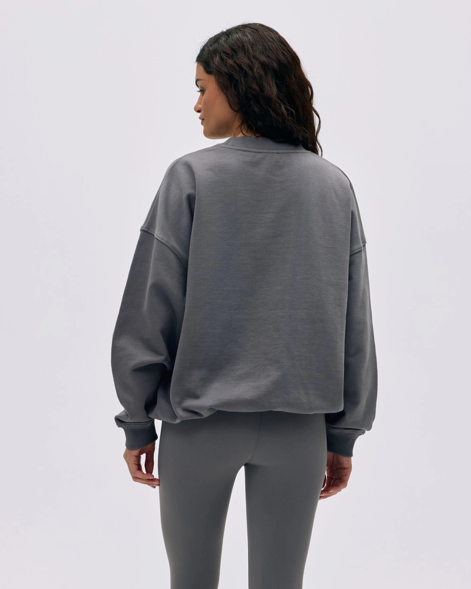 Varsity Oversized Sweatshirt - Dark Grey