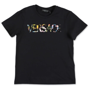 Versace Kids Logo Printed Crewneck T-Shirt