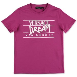 Versace Kids Logo Printed Crewneck T-Shirt