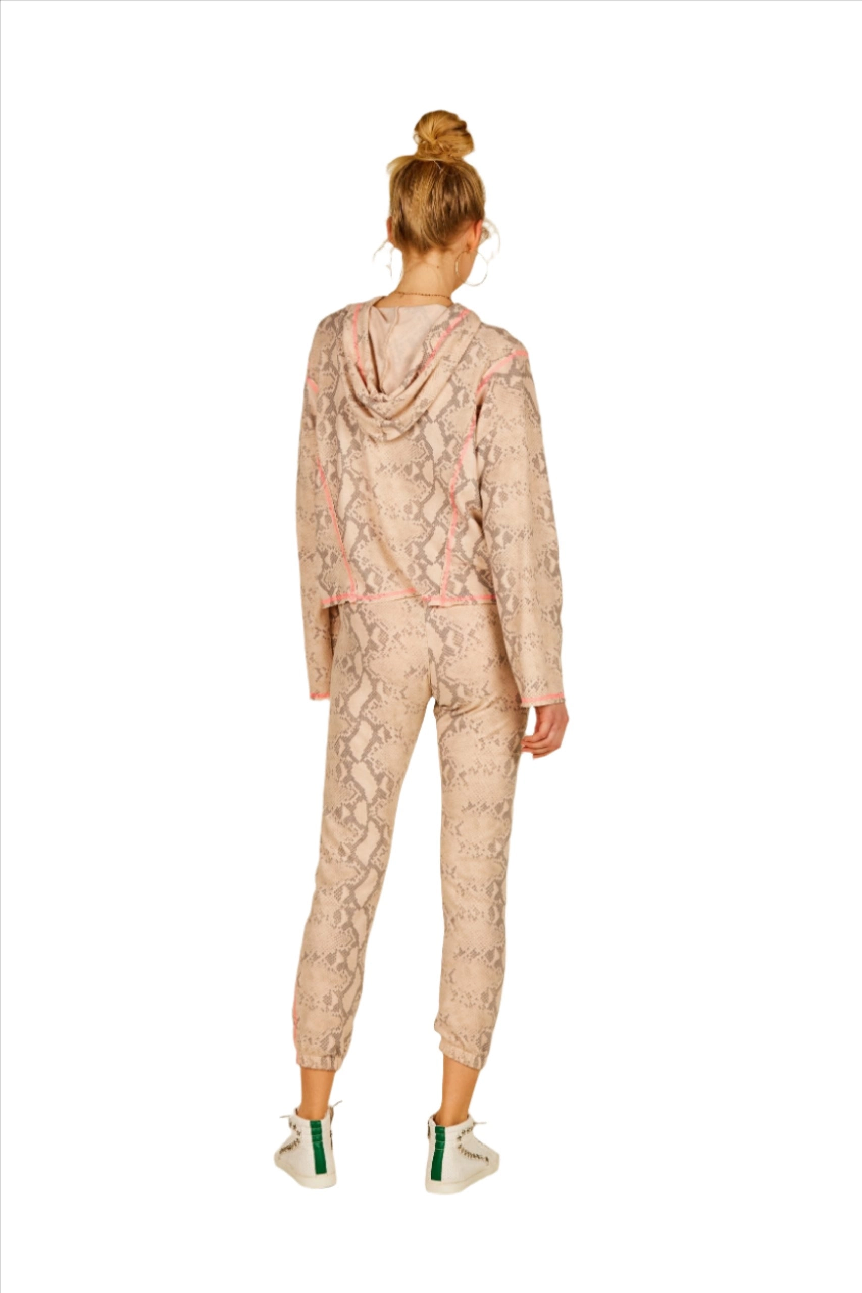 Vintage Havana Tan Snake Jogger With Pink Pop S10765