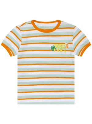 White and Orange Stripe 1981 Peace T-Shirt (2-7)