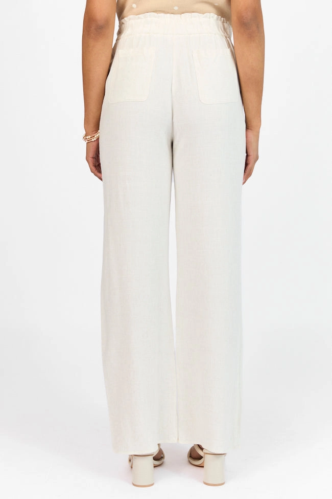 Wish For This Beige Linen Blend Trousers FINAL SALE