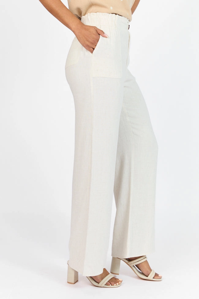 Wish For This Beige Linen Blend Trousers FINAL SALE