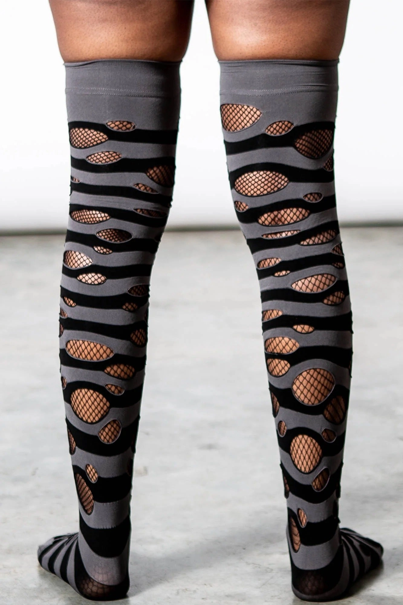 Wretched Soul Distress Socks [BLACK/ASH]